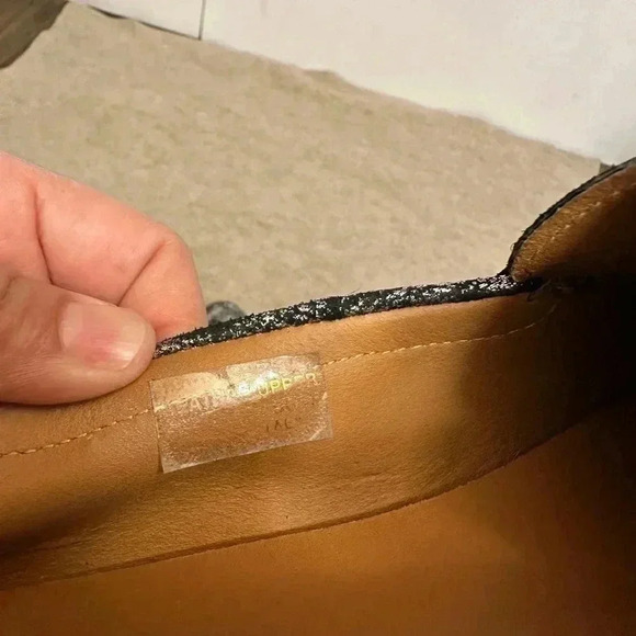 Boemos Italy Silver Metallic Suede Leather Loafer Flats Slip On Womens size 10 - Picture 15 of 15